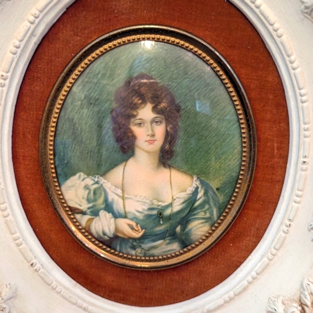 Vintage Creative Creations Mrs Crocker by Thomas Lawrence Oval Ornate Frame - Picture 2 of 6
